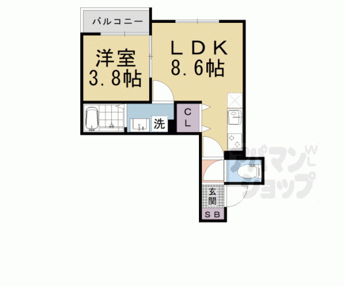 【仮称）山科区東野中井ノ上町ＡＰ】間取