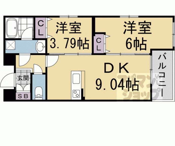 【岡崎西福ノ川レジデンス】間取