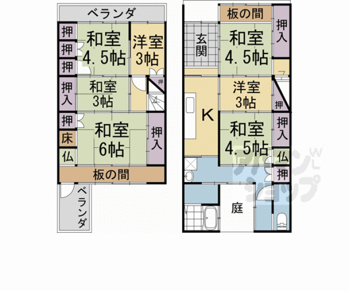 【相国寺門前町６７０－９　貸家】間取