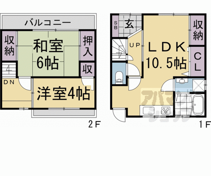 【粟田口鳥居町４８－７貸家】間取