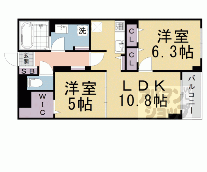 【ＷＡＶＥＳ北町】間取