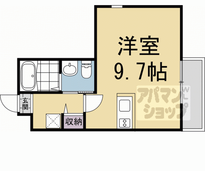 【仮）フラッティ堀川北山Ａ】間取