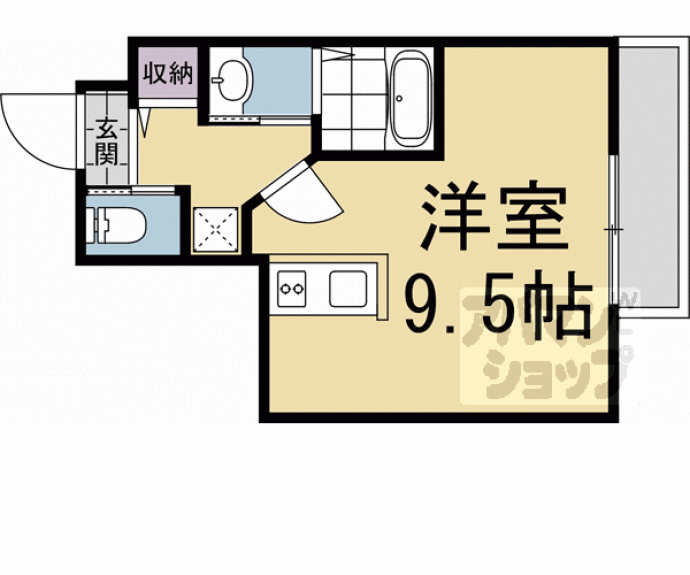 【仮）フラッティ堀川北山Ａ】間取