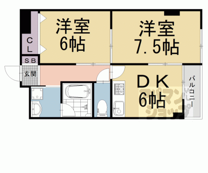 【コーポラス伏見】間取