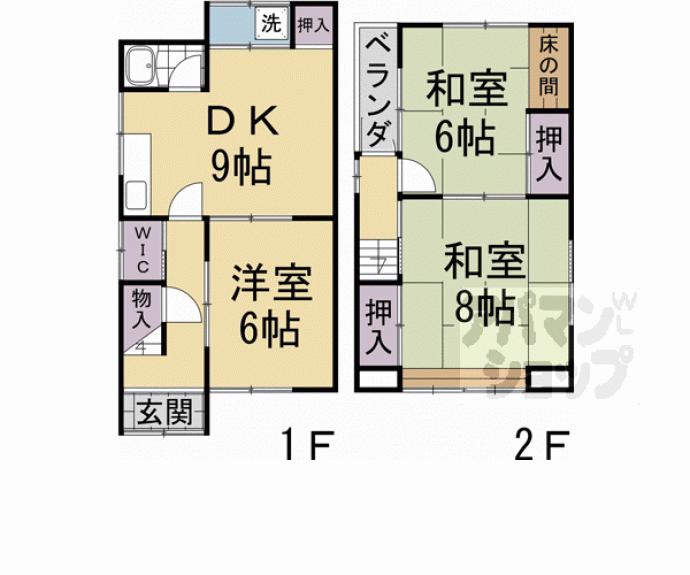 【宇治市開町貸家】間取