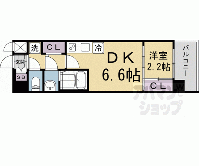 【ソルテラス京都西大路　郁】間取