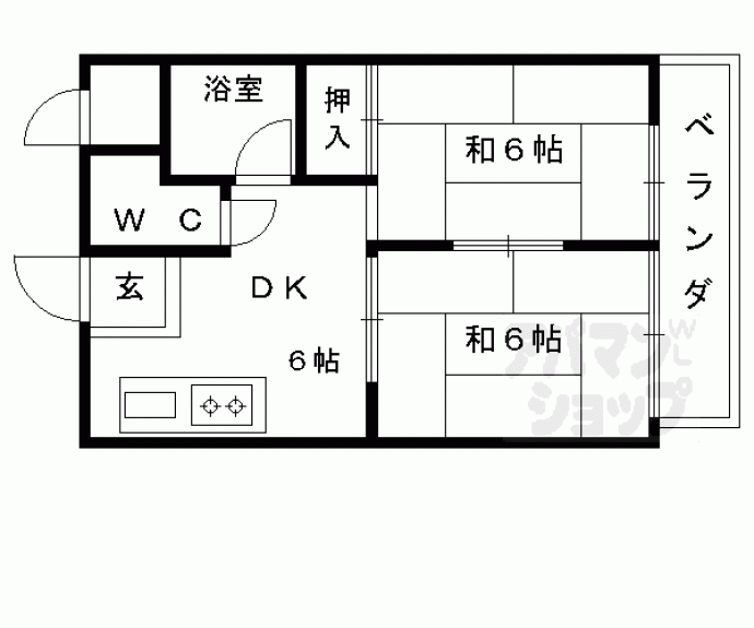 【パレス稲荷】間取