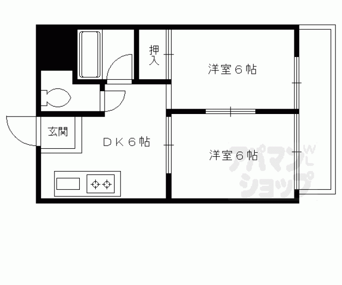 【パレス稲荷】間取