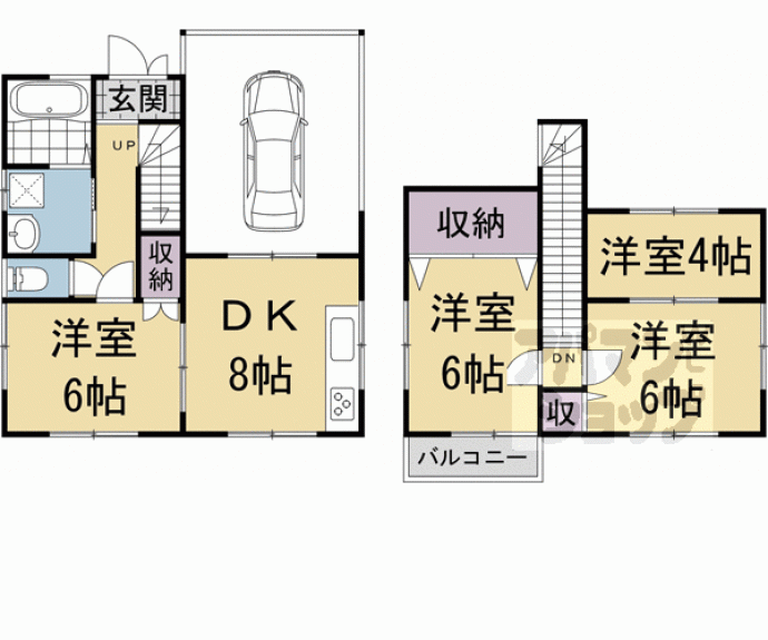 【桃山町因幡貸家】間取