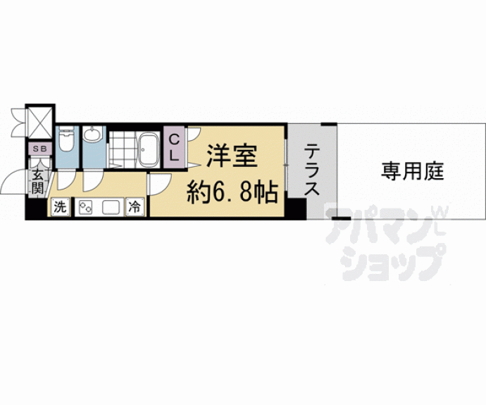 【ソルテラス京都西大路　郁】間取