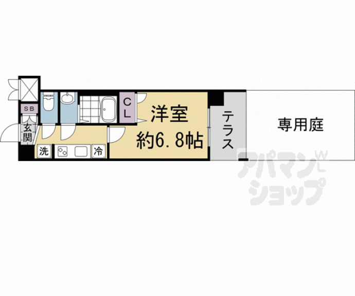 【ソルテラス京都西大路　郁】間取