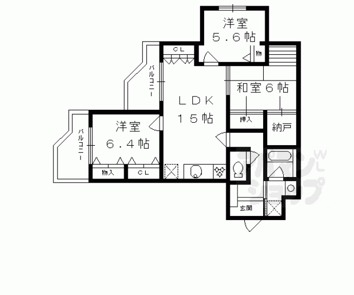 【Ｇｒａｎ　Ｐｉｎｏ伏見桃山】間取