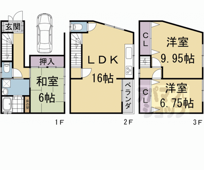 【上京区笹屋町貸家２－５６７－２】間取