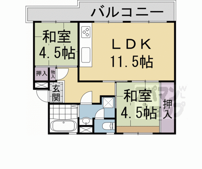 【宇治おぐら住宅　１棟】間取