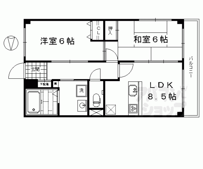 【サンパレス桂川】間取