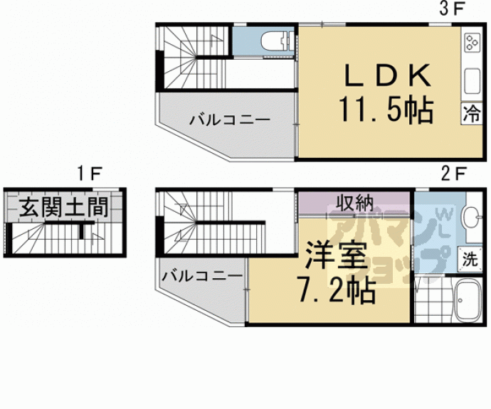 【Ｄｅ　ｍａｃｈｉ　ｍａｉｓｏｎ】間取