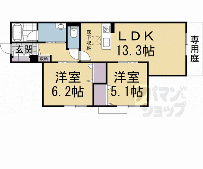 【シャーメゾン京都旧二条】間取