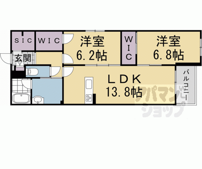 【シャーメゾン京都旧二条】間取