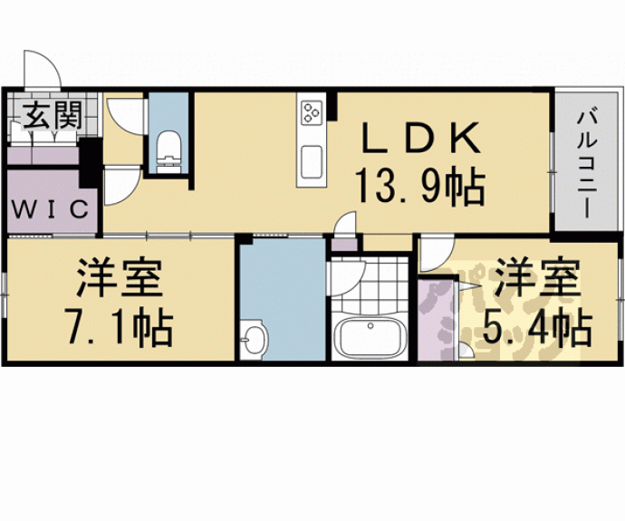 【シャーメゾン京都旧二条】間取