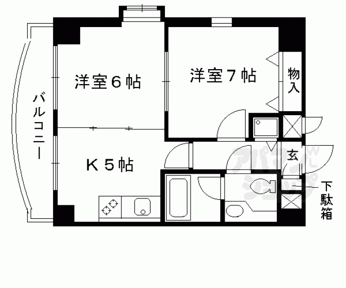 【パラドール伏見】間取