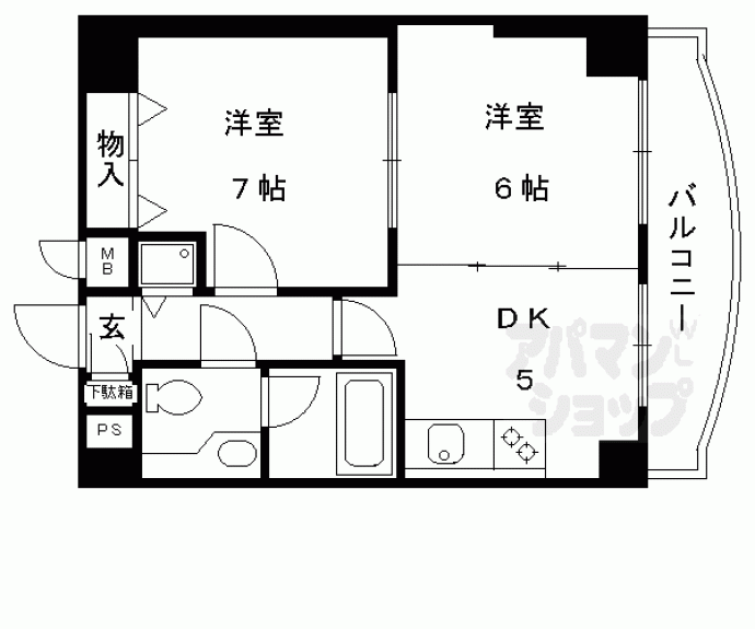 【パラドール伏見】間取