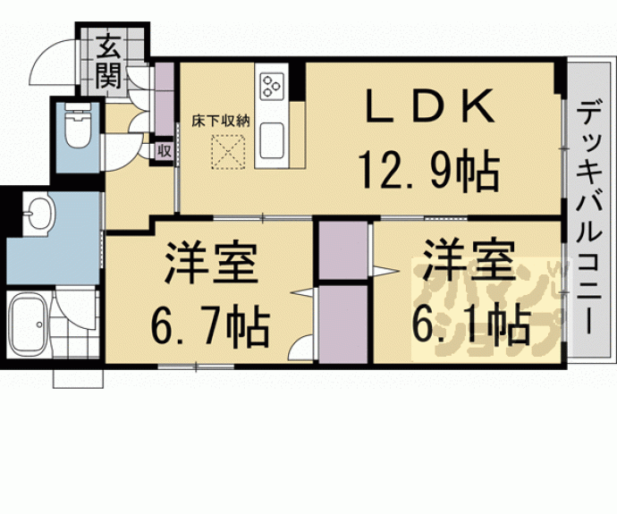 【シャーメゾン烏丸五条】間取