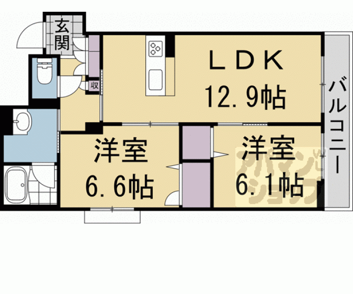 【シャーメゾン烏丸五条】間取