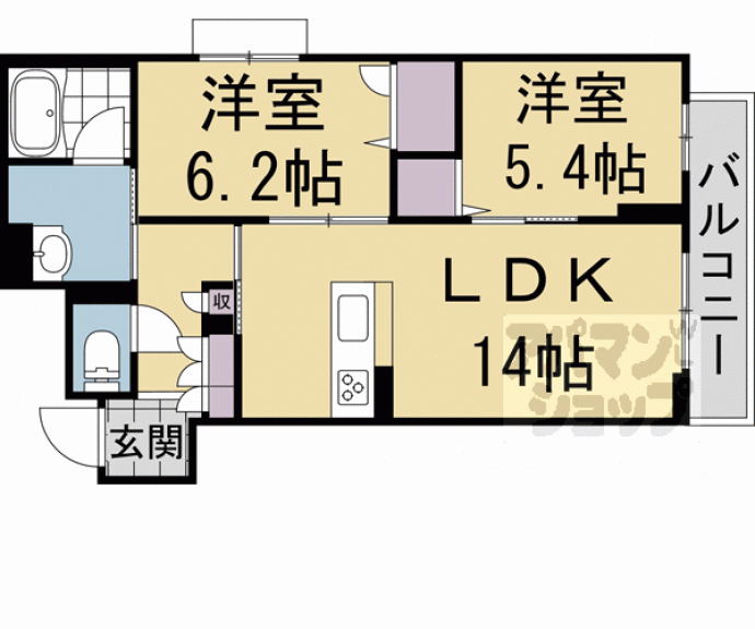 【シャーメゾン烏丸五条】間取