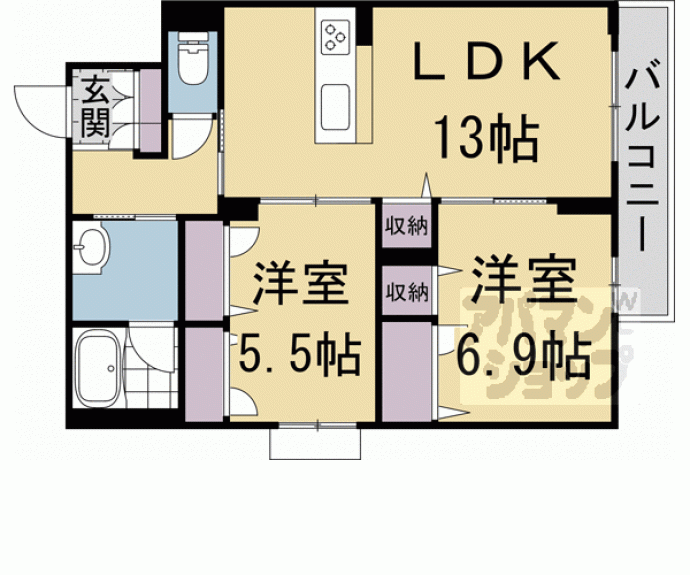 【シャーメゾン烏丸五条】間取