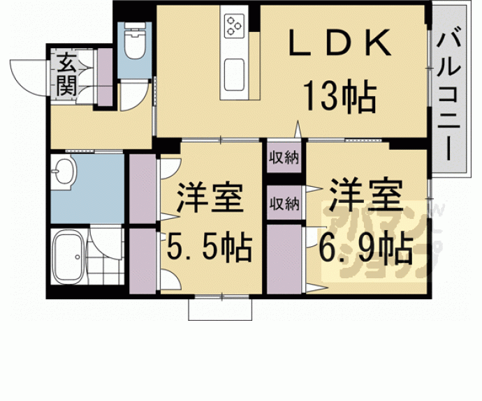 【シャーメゾン烏丸五条】間取