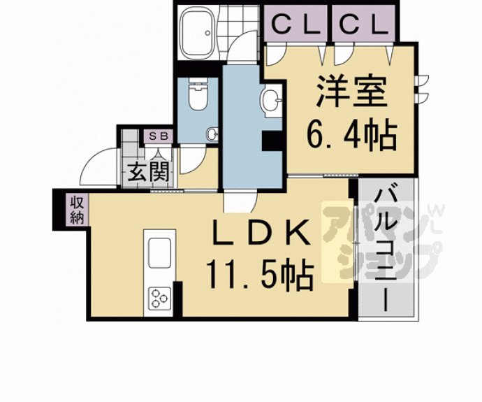 【シャーメゾン京都旧二条】間取