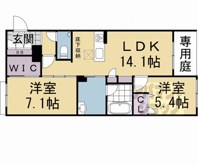 【シャーメゾン京都旧二条】間取