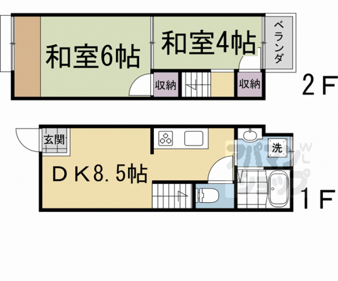 【北白川西町８８－１６貸家】間取