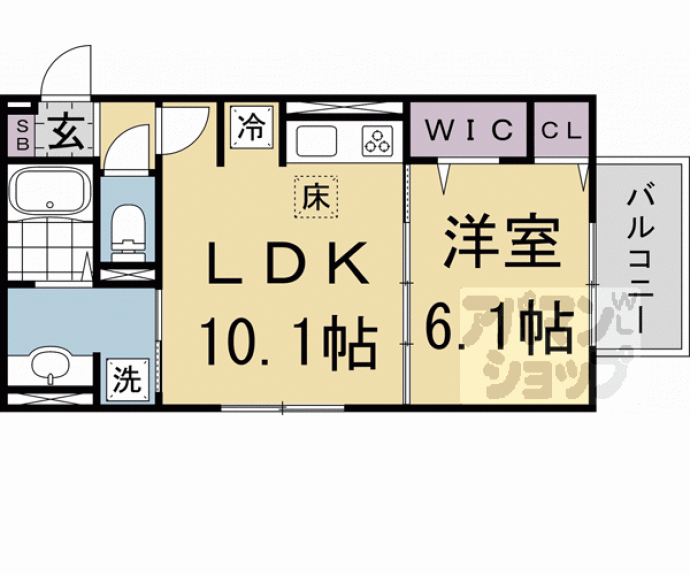 【ソーニョ西京極】間取