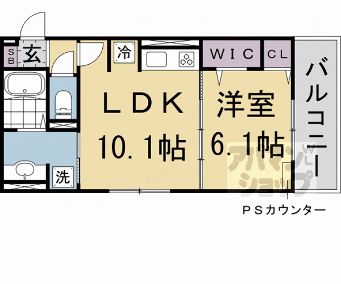 【ソーニョ西京極】間取