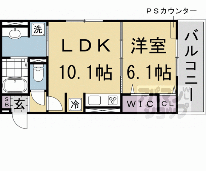 【ソーニョ西京極】間取