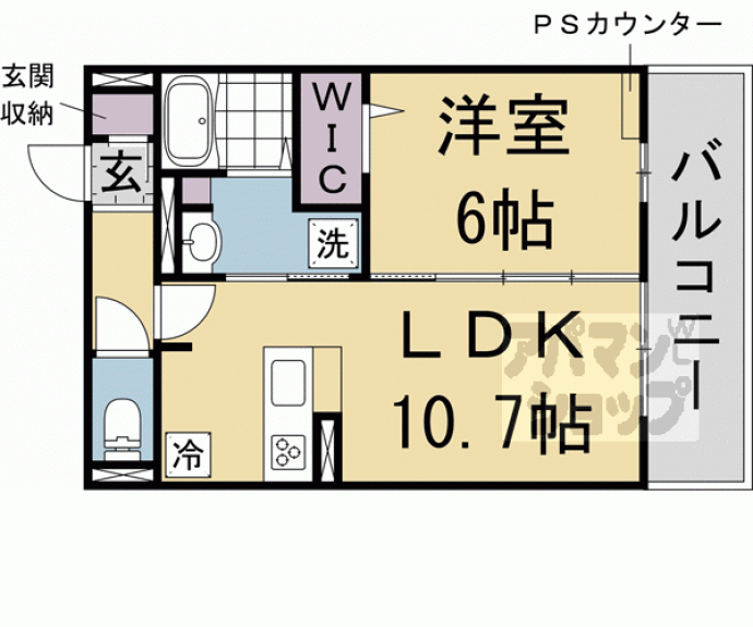 【ソーニョ西京極】間取