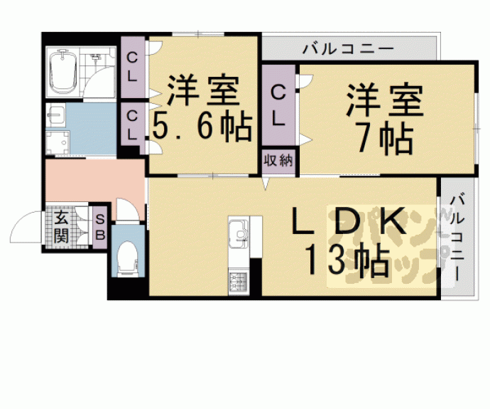 【シャーメゾン烏丸五条】間取