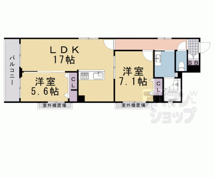 【シャーメゾン洛央】間取