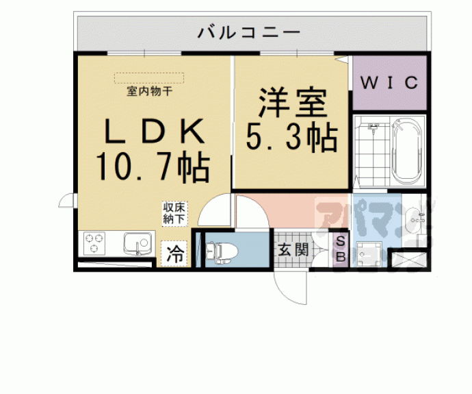 【Ｄ－ＲＯＯＭ深草小久保町　Ａ】間取