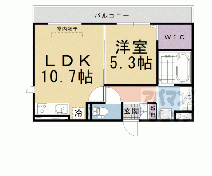 【Ｄ－ＲＯＯＭ深草小久保町　Ａ】間取