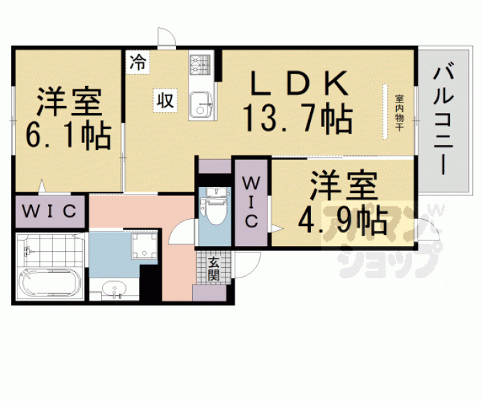 【Ｄ－ＲＯＯＭ大久保】間取