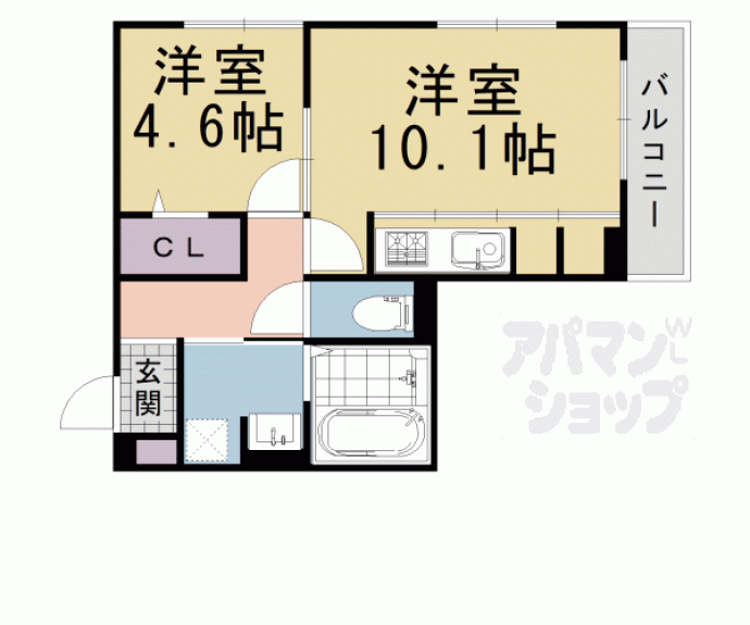 【（仮称）長岡京市開田３丁目ハイツ】間取