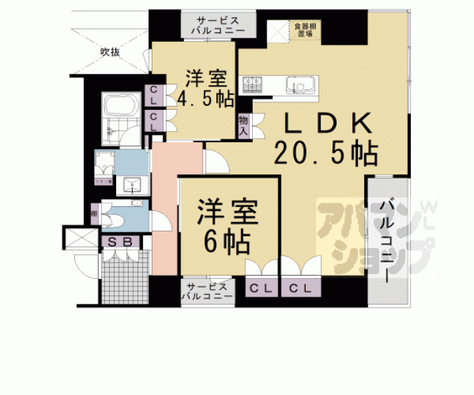 【プレミスト京都五条】間取