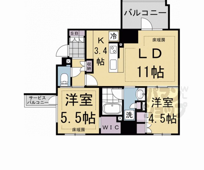 【プレミスト京都五条】間取