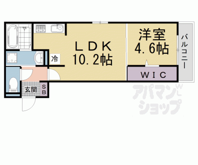 【Ｄ－ＲＯＯＭ深草小久保町　Ｂ】間取