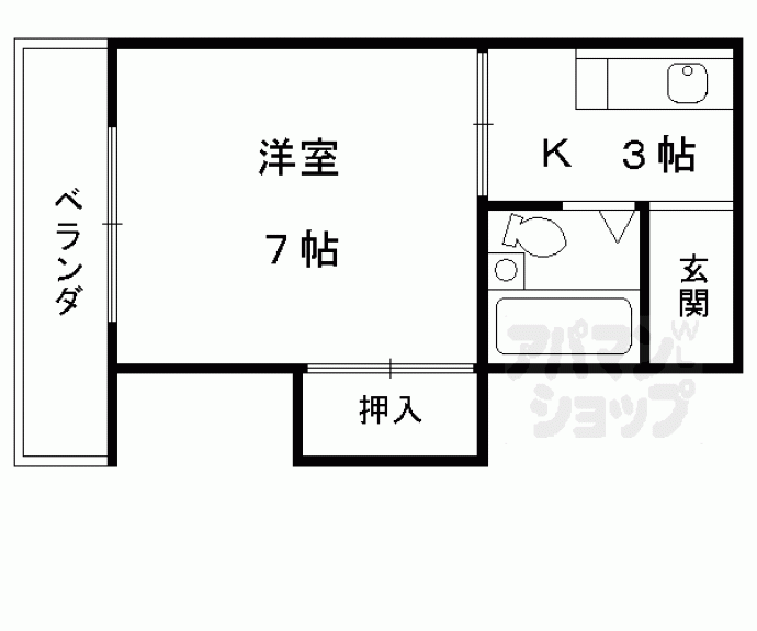 【シャンブル深草】間取