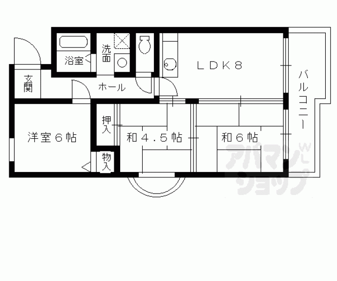 【グランドール藤森】間取