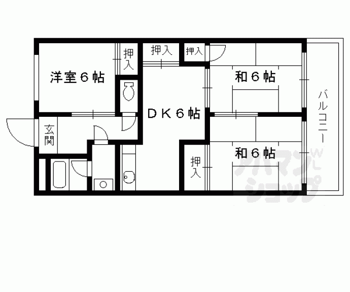 【サンコーポ飯田】間取