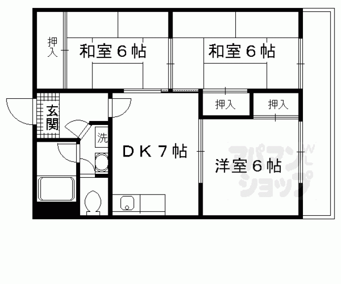 【サンコーポ飯田】間取